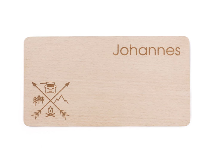 Frühstücksbrettchen aus Buchenholz "Auszeit"