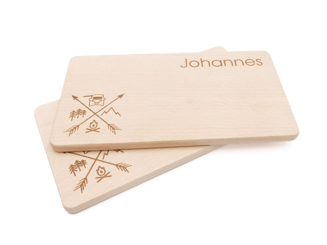 Frühstücksbrettchen aus Buchenholz "Auszeit"