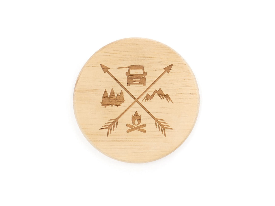 Camper Holz-Flaschenöffner "Auszeit"