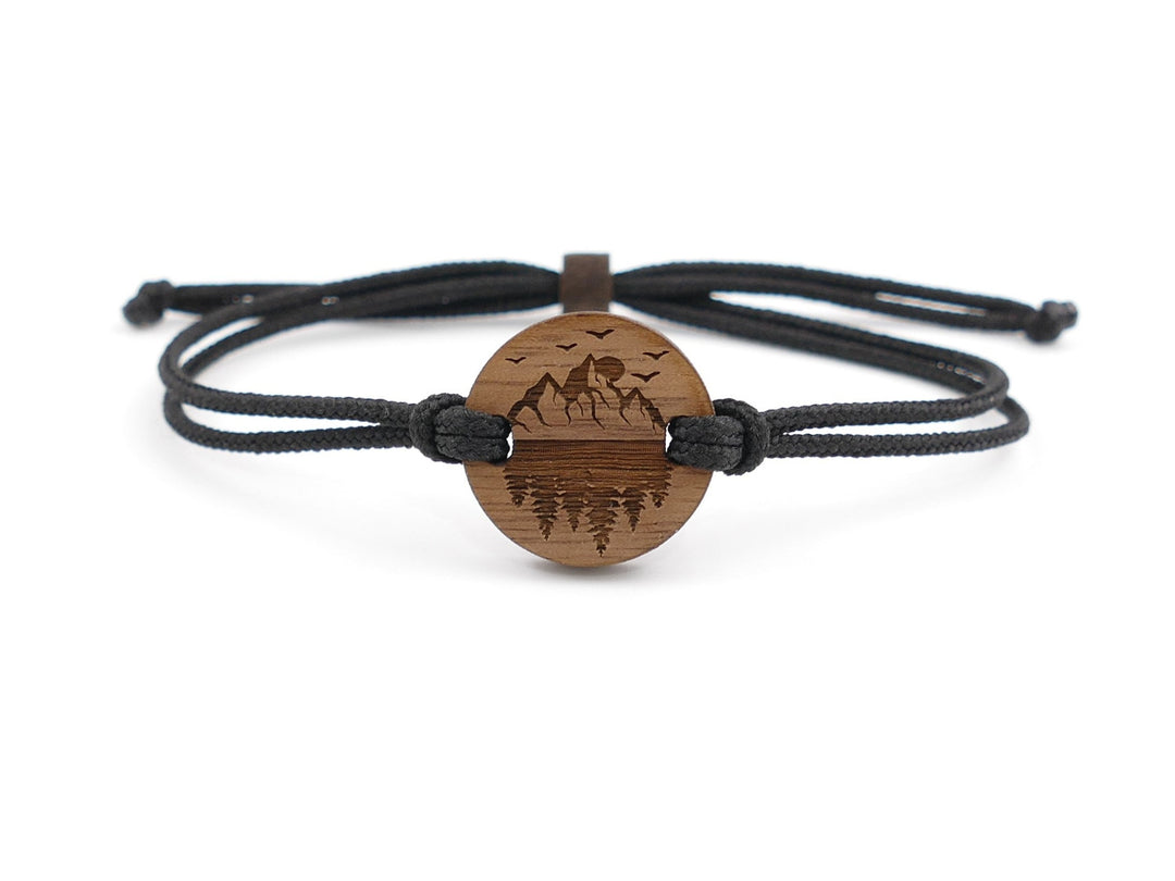 Eco Armband ''Berge und Wald'' Walnussholz