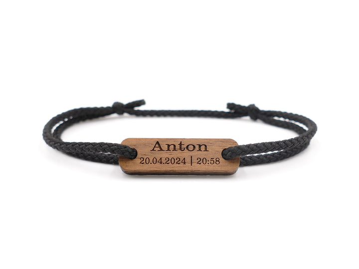 Männer Eco Armband ''Nachwuchs'' Walnussholz
