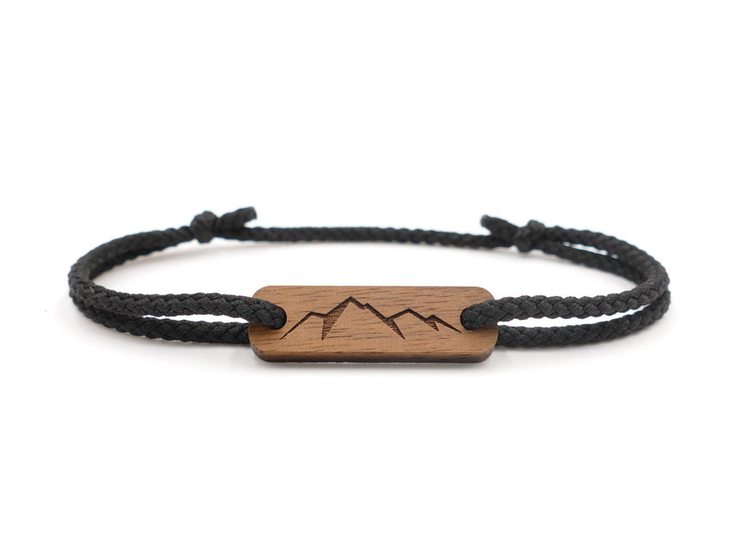 Männer Eco Armband ''Berge'' Walnussholz