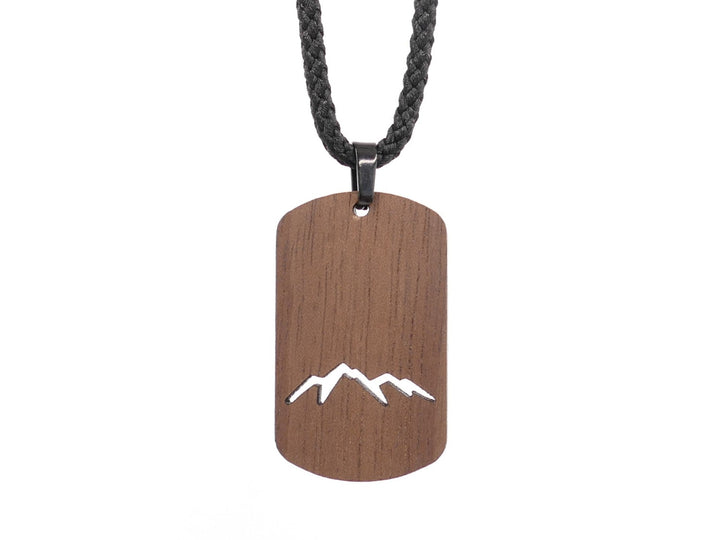 Eco Halskette "Berge" aus Walnussholz