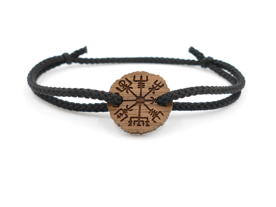 Männer Eco Armband ''Vegvisir'' Walnussholz