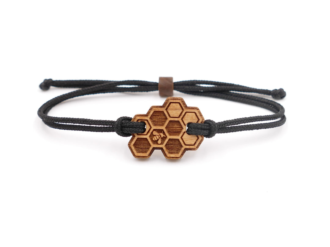 Eco Armband ''Bienenwaben'' Kirschholz