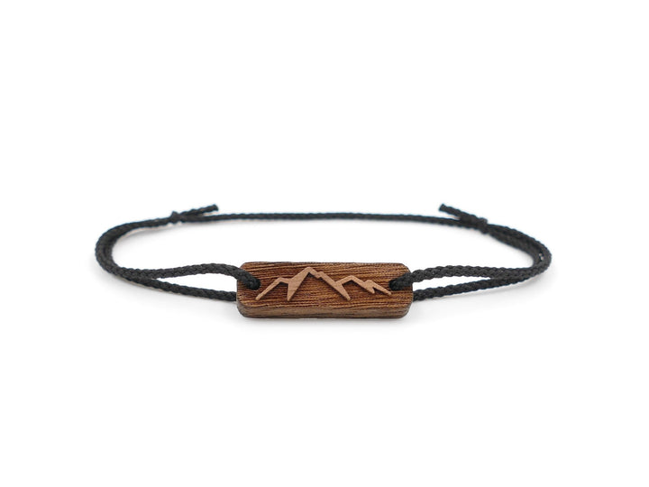 Feines Eco Armband ''Berge II'' Walnussholz