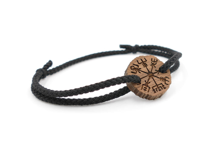 Männer Eco Armband ''Vegvisir'' Walnussholz