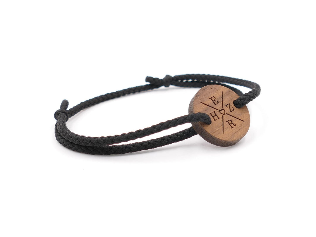 Männer Eco Armband ''X Herz'' Walnussholz