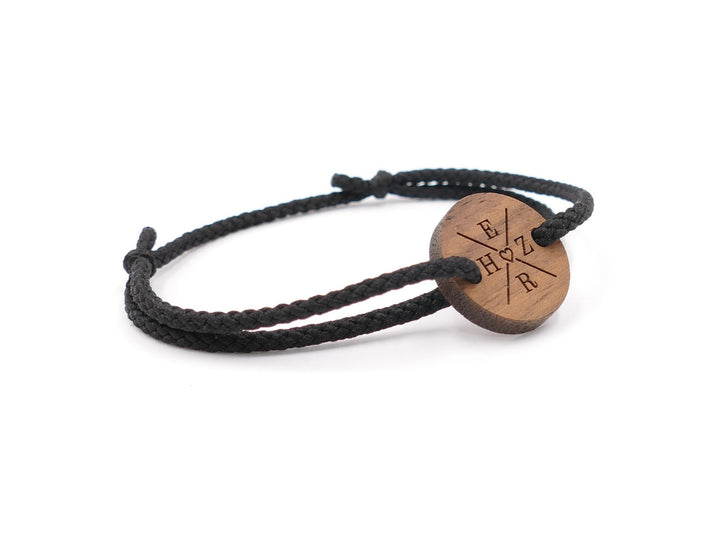 Männer Eco Armband ''X Herz'' Walnussholz