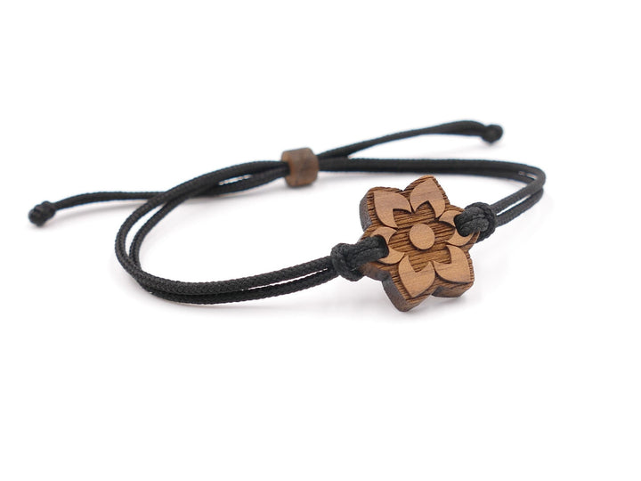 Eco Armband ''Mandala Blume'' Walnussholz