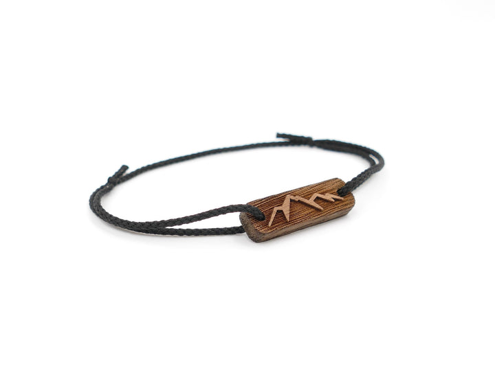 Feines Eco Armband ''Berge II'' Walnussholz