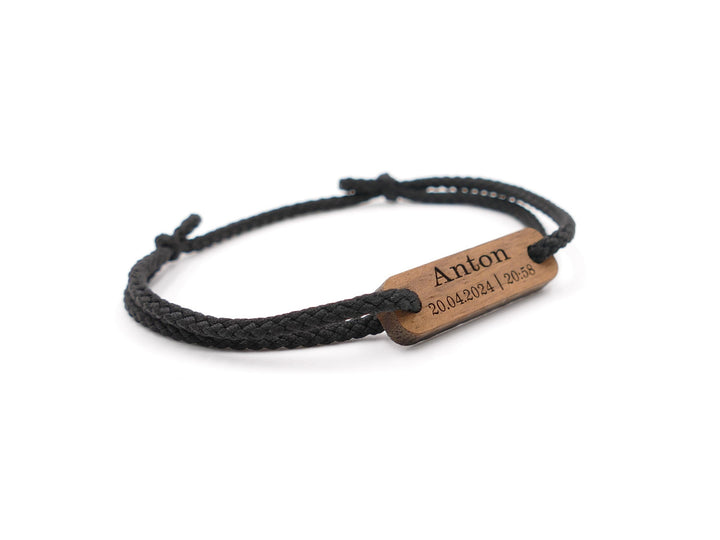 Männer Eco Armband ''Nachwuchs'' Walnussholz