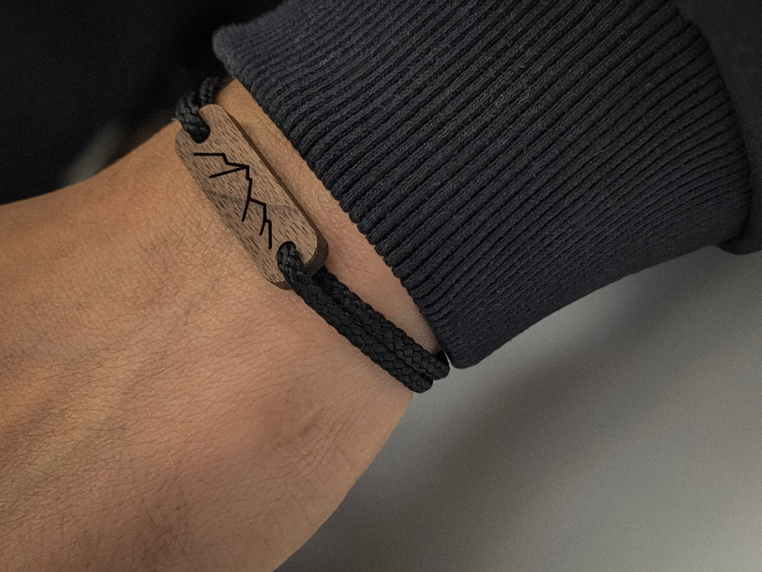 Männer Eco Armband ''Berge MST. Edition'' Walnussholz