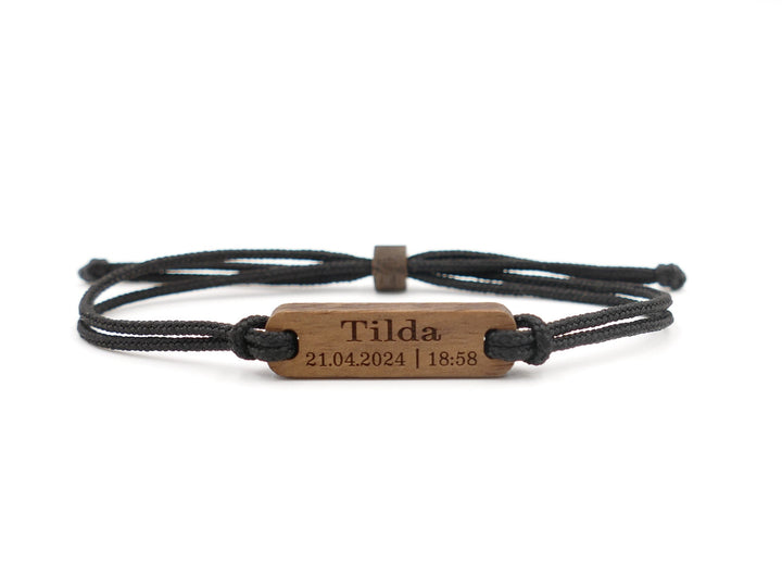 Eco Armband personalisiert ''Nachwuchs'' Walnussholz
