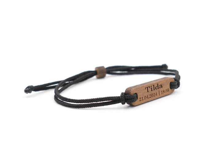 Eco Armband personalisiert ''Nachwuchs'' Walnussholz