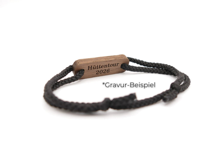 Männer Eco Armband ''Berge II'' Walnussholz