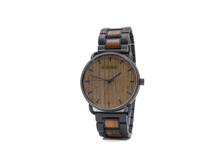 Armbanduhr "MOORDAL" | Walnussholz / Schwarz