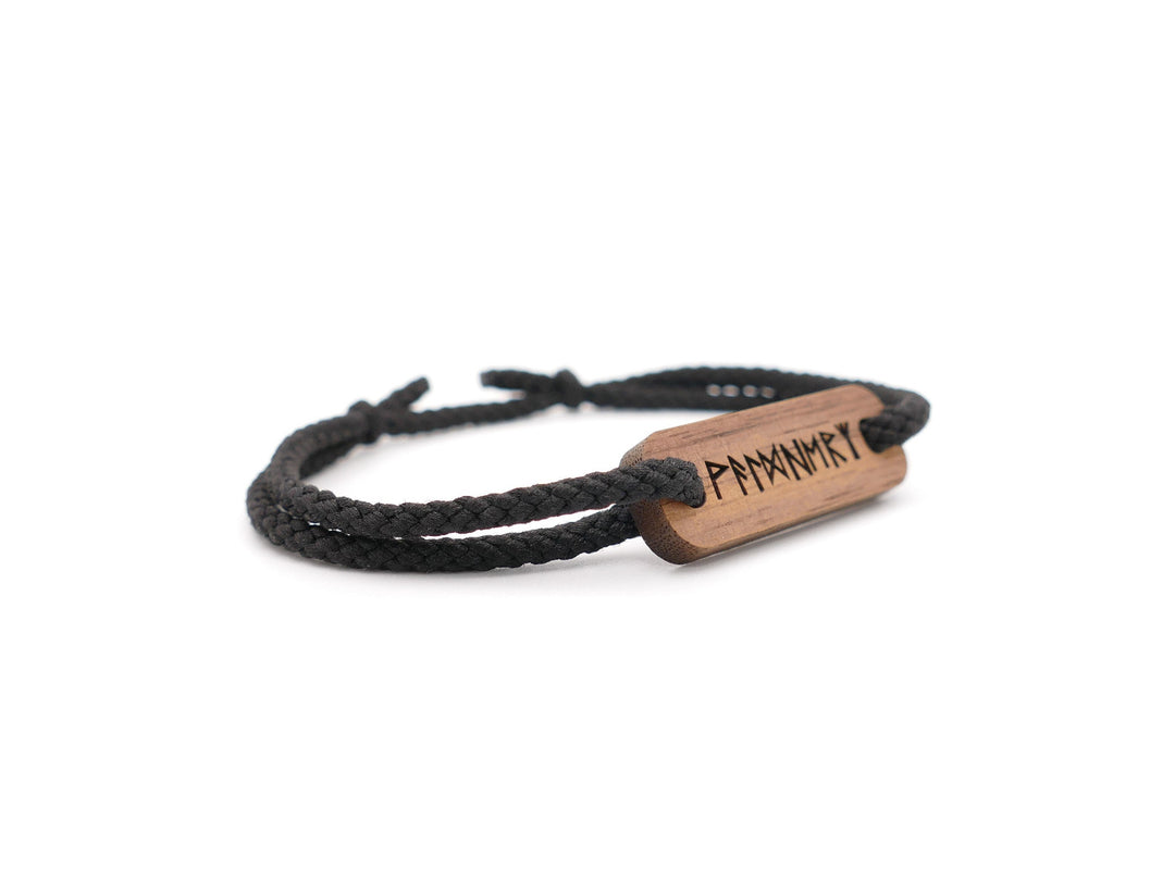 Männer Eco Armband ''Runen'' Walnussholz
