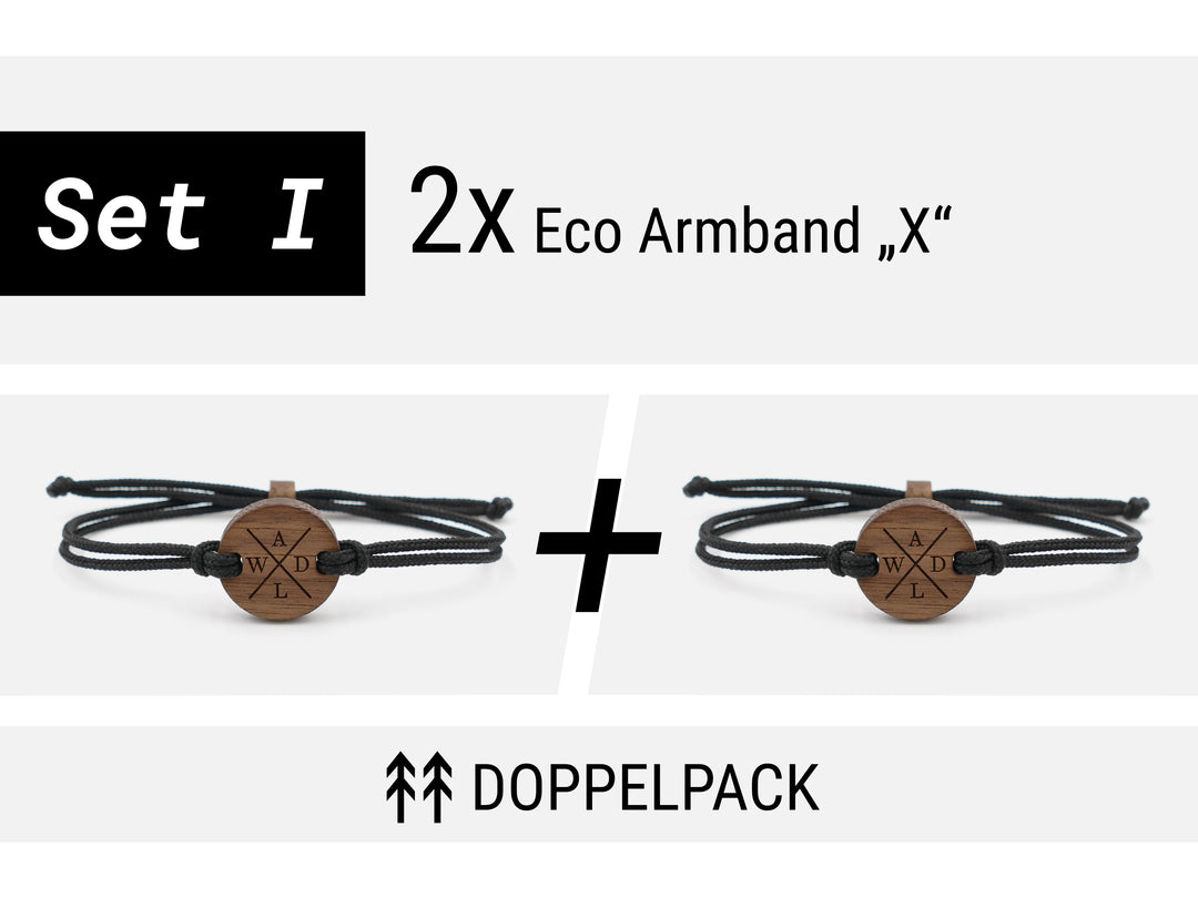 Eco Armband ''X'' Walnussholz