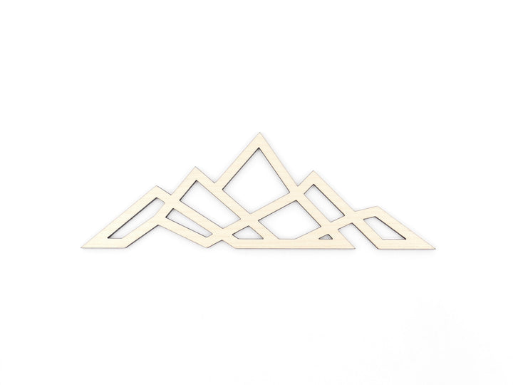 Camper Wand-Bild "Geometrische Berge" Ahornholz