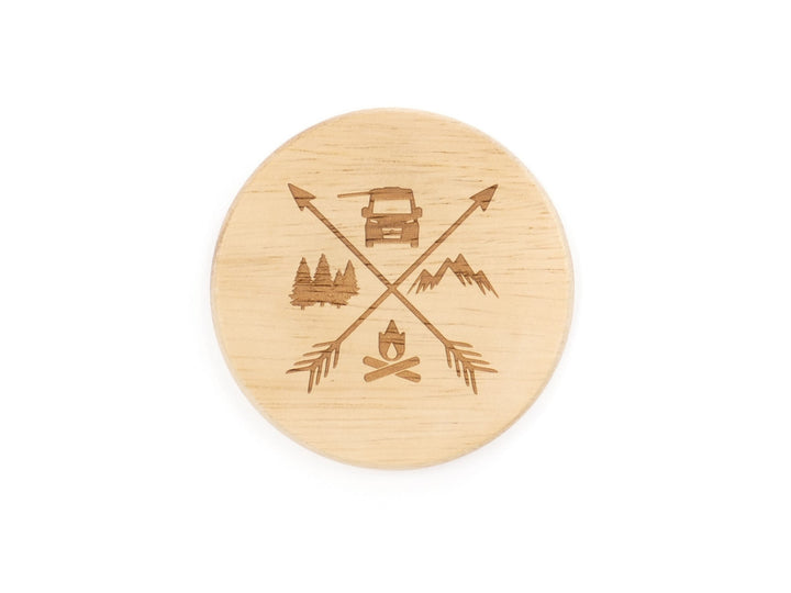 Camper Holz-Flaschenöffner "Auszeit"