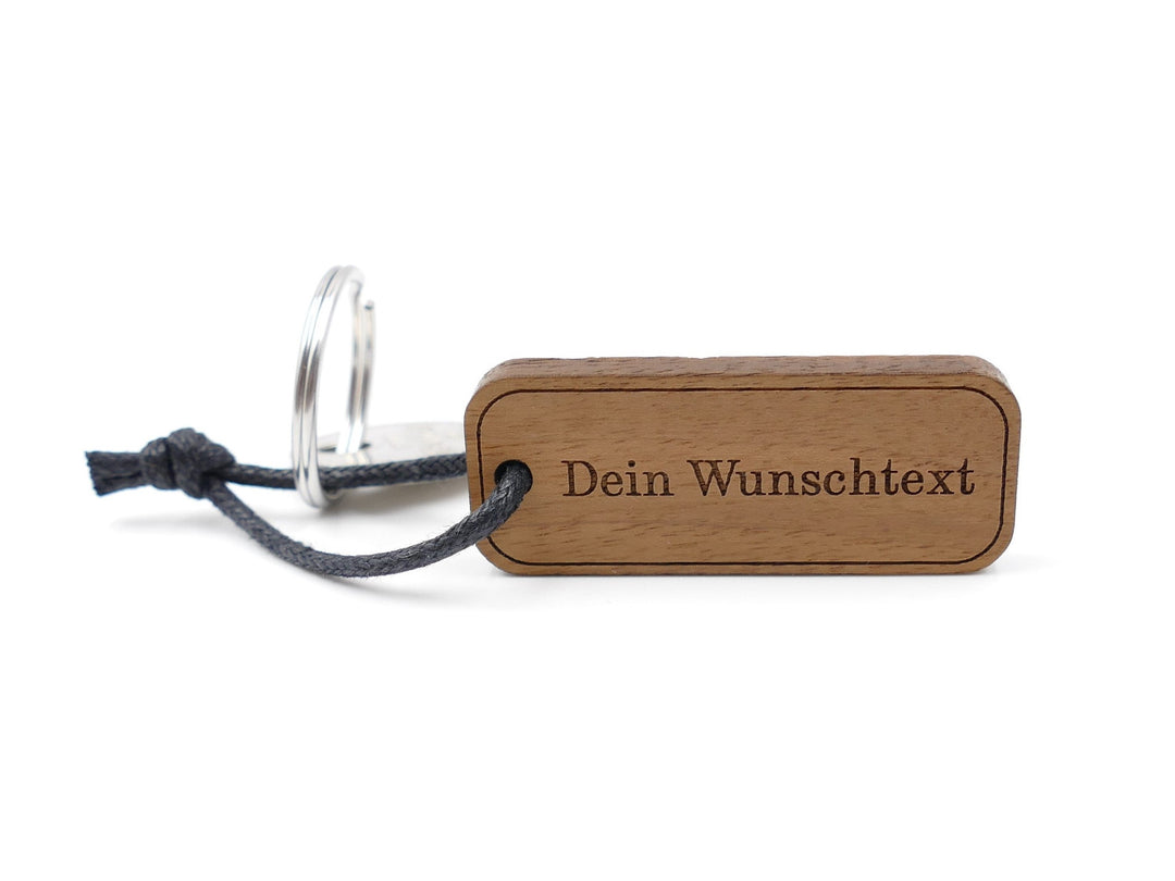 Schlüsselanhänger personalisiert "Wunschtext" Walnussholz