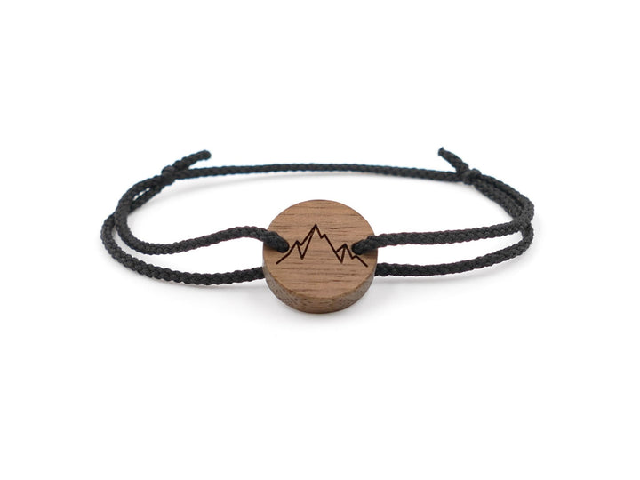 Feines Eco Armband ''Berg'' Walnussholz
