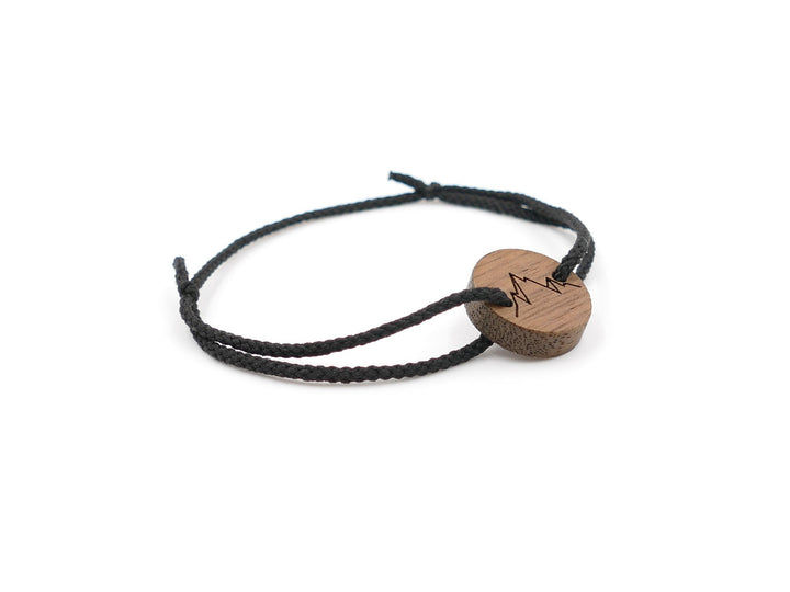 Feines Eco Armband ''Berg'' Walnussholz