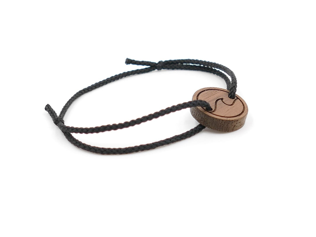 Feines Eco Armband ''Welle'' Walnussholz