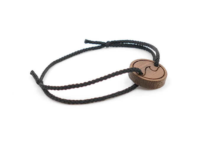 Feines Eco Armband ''Welle'' Walnussholz