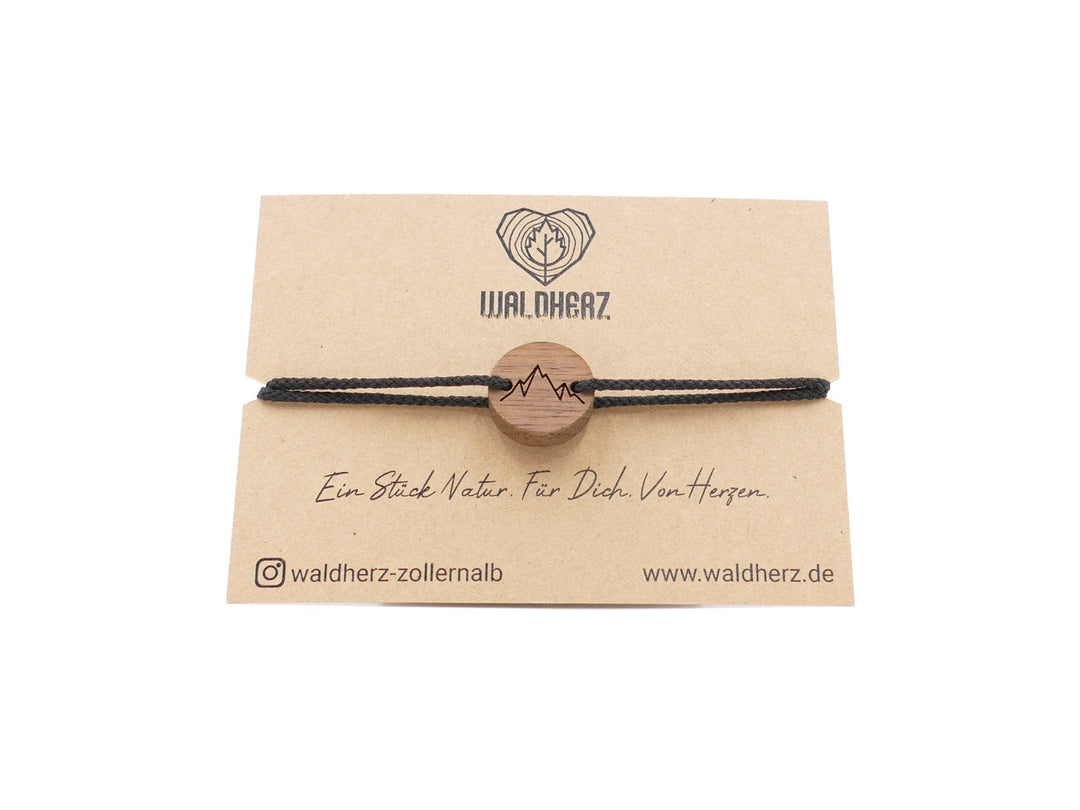 Feines Eco Armband ''Berg'' Walnussholz