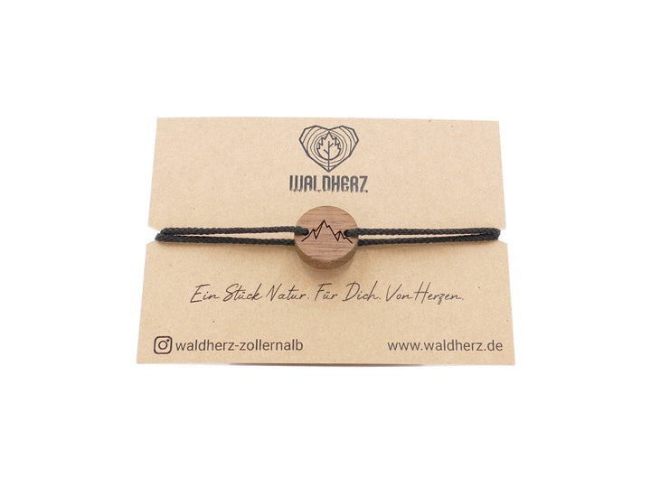 Feines Eco Armband ''Berg'' Walnussholz