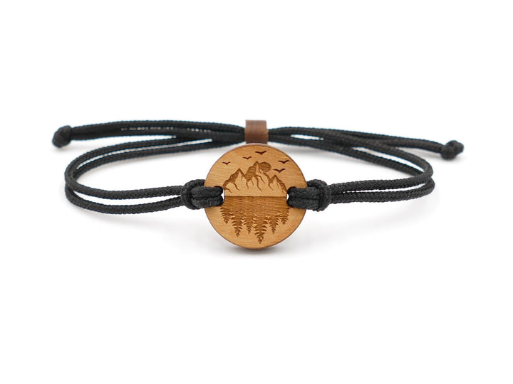 Eco Armband ''Berge und Wald'' Kirschholz