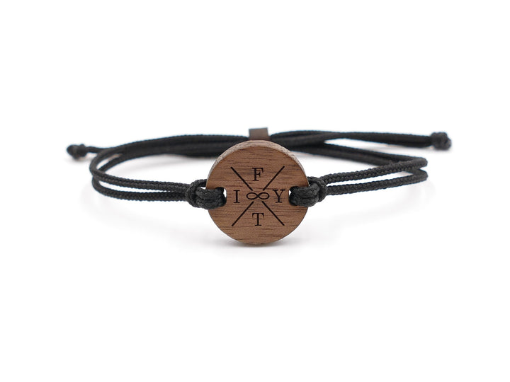 Eco Armband personalisiert ''X Unendlich'' Walnussholz