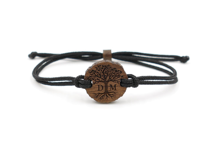 Eco Armband personalisiert ''Lebensbaum'' Walnussholz