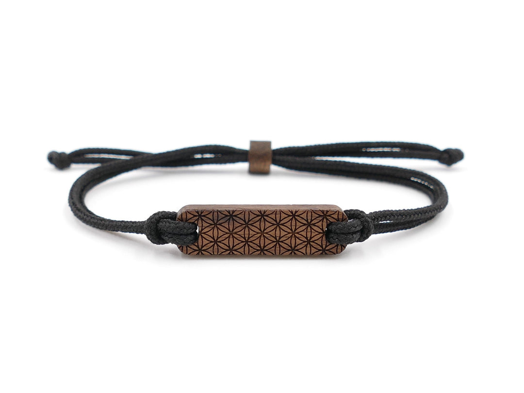 Eco Armband ''Lebensblume'' Walnussholz