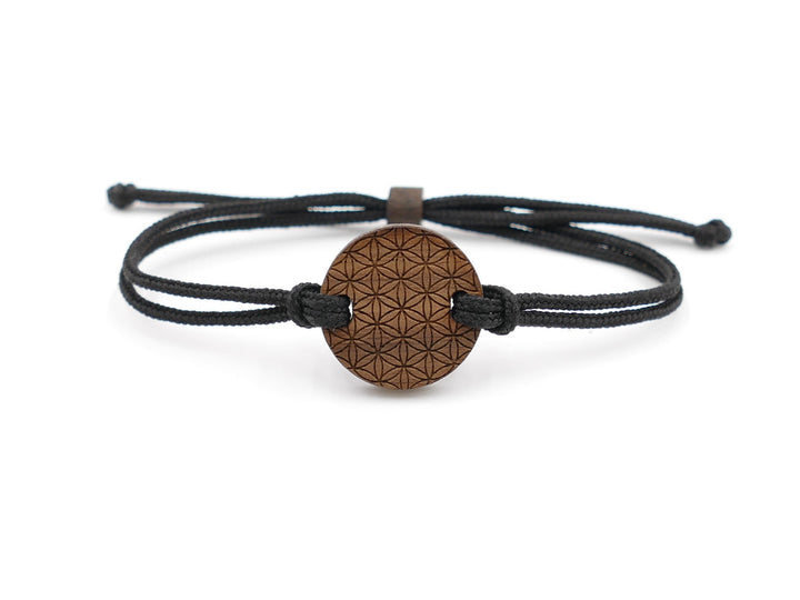 Eco Armband ''Blume des Lebens'' Walnussholz