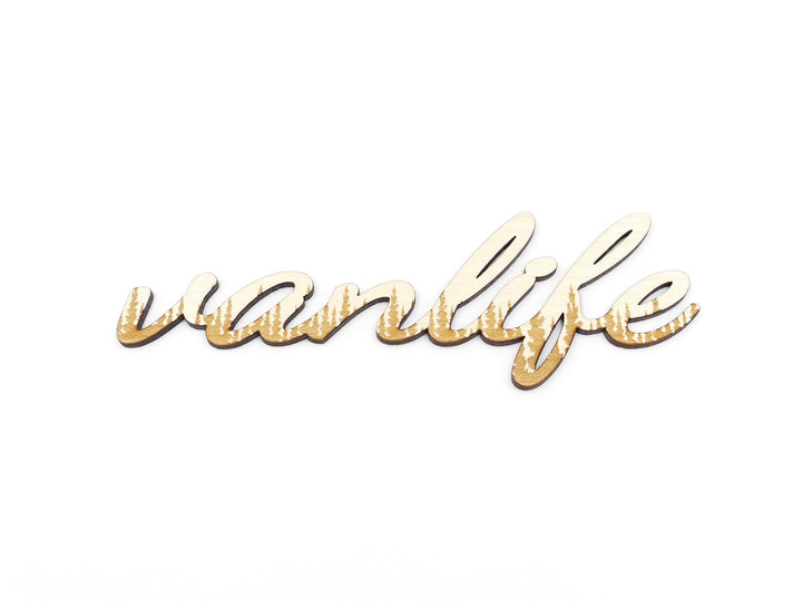 Camper Wand-Bild "Vanlife-Wald" Ahornholz