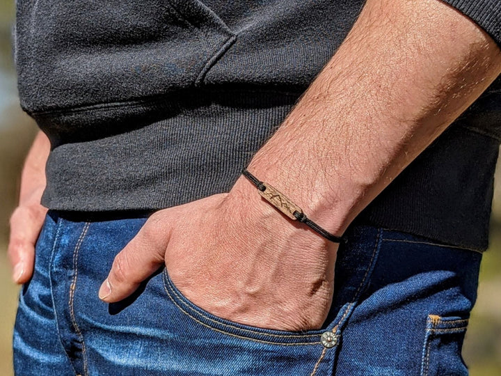 Eco Armband ''Berge'' Walnussholz